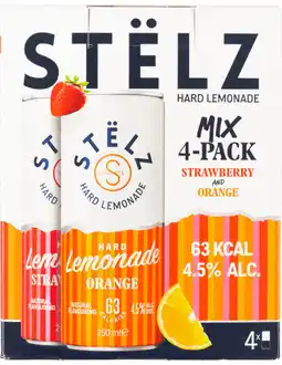Dekamarkt Stelz Hard lemonade strawberry & orange aanbieding