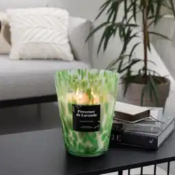Action XL geurkaars in luxe houder - Lavendel aanbieding