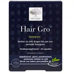 Holland & Barrett 2e product 50% korting | New Nordic Hair Gro - 60 capsules aanbieding