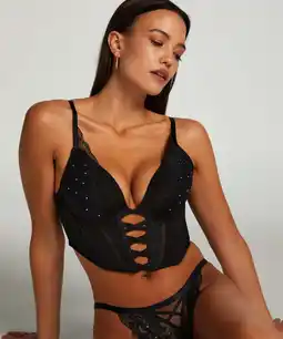 Hunkemoller Hunkemöller Voorgevormde push-up beugel bh Gigi Zwart aanbieding
