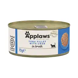 Zooplus 4 x 70 g + 2 x 70 g gratis! Applaws natvoer voor katten 6 x 70 g - Tonijnfilet & Krab aanbieding