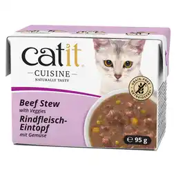 Zooplus 12x95g Catit Cuisine stoofvlees met groenten nat kattenvoer aanbieding