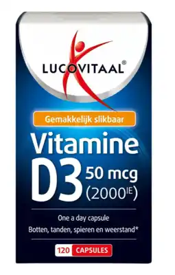 De Online Drogist Lucovitaal Vitamine D3 50mcg Capsules 120SG aanbieding