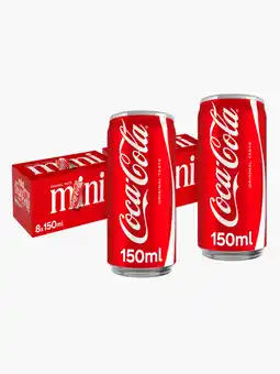 Flink Coca Cola mini can 0.15L 8-pack 2x aanbieding