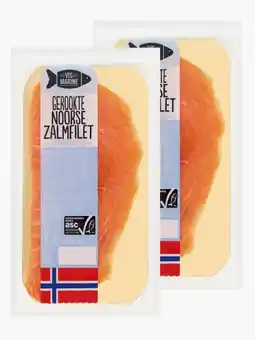 Flink Vismarine Gerookte Noorse zalmfilet 100g 2x aanbieding