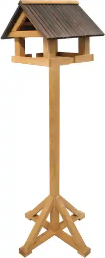 Intratuin Intratuin vogelvoederhuisje bruin 39 x 39 x 149 cm aanbieding