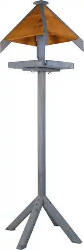 Intratuin Intratuin vogelvoederhuisje grijs 40 x 40 x 145 cm aanbieding