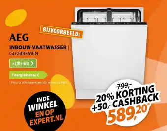 Expert AEG inbouw vaatwasser gi72bremen aanbieding