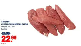 Makro Schotse runderdiamanthaas prime aanbieding