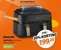 Expert Philips airfryer | NA552/00 dual basket aanbieding