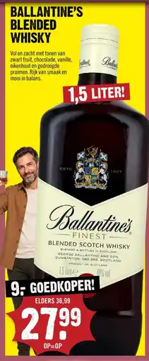 Dirck 3 Ballantine's Blended Whisky aanbieding