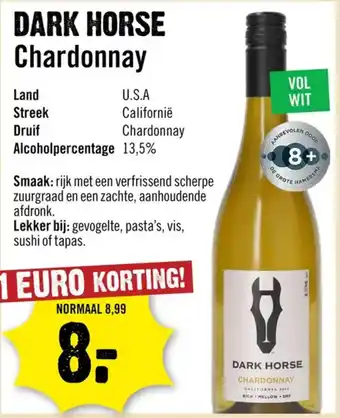 Dirck 3 Dark Horse Chardonnay aanbieding