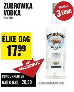 Dirck 3 Zubrowka vodka aanbieding