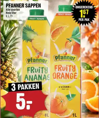 Dirck 3 Pfanner sappen aanbieding