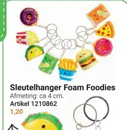 Lobbes Sleutelhanger Foam Foodies aanbieding