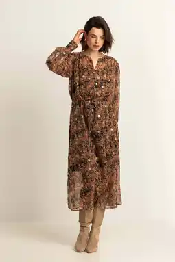 Wehkamp Expresso midi jurk bruin aanbieding