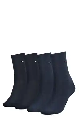 Wehkamp Tommy Hilfiger sokken met logo - donkerblauw (set van 4) aanbieding