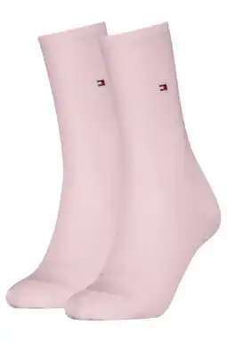 Wehkamp Tommy Hilfiger sokken met logo - lichtroze (set van 2) aanbieding