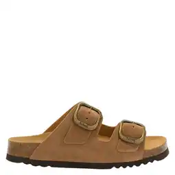 Wehkamp Scholl Noelle suède slippers cognac aanbieding