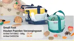 Lobbes Small Foot Houten Paarden Verzorgingsset aanbieding