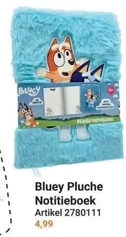 Lobbes Bluey Pluche Notitieboek aanbieding