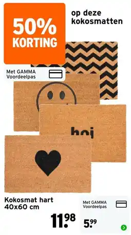 GAMMA Kokosmat hart aanbieding