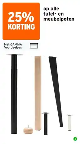 GAMMA gamma tafel- en meubelpoten aanbieding