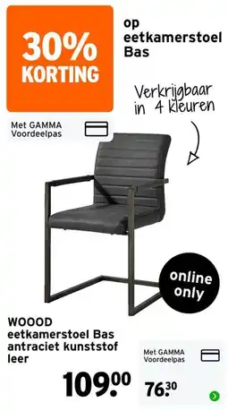 GAMMA WOOOD eetkamerstoel Bas aanbieding