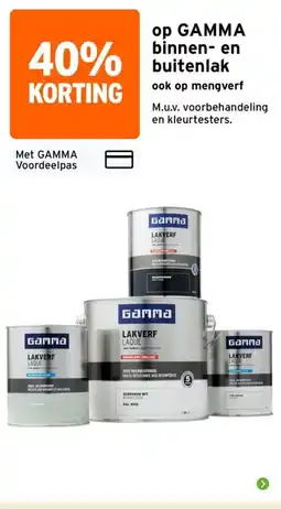 GAMMA gamma binnen- en buitenlak aanbieding