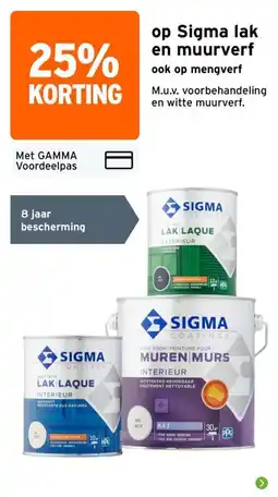 GAMMA sigma lak en muurverf aanbieding