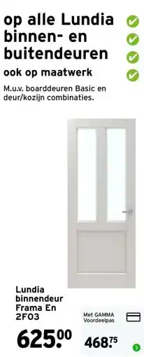 GAMMA Lundia binnendeur Frama En 2F03 aanbieding