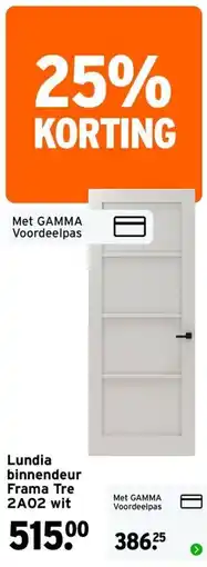 GAMMA Lundia binnendeur Frama Tre 2A02 wit aanbieding