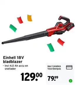 GAMMA Einhell 18V bladblazer aanbieding