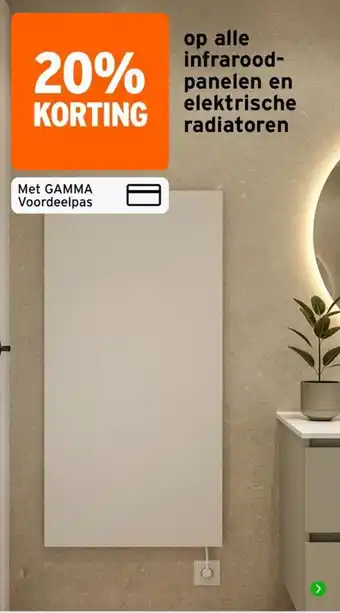 GAMMA Gamma infraroodpanelen en elektrische radiatoren aanbieding