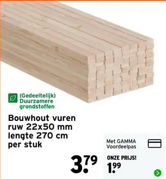 GAMMA Bouwhout vuren aanbieding