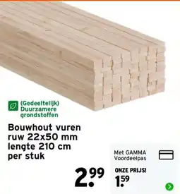 GAMMA gamma bouwhout vuren aanbieding