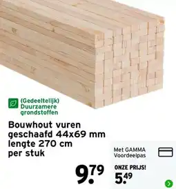 GAMMA Bouwhout vuren aanbieding