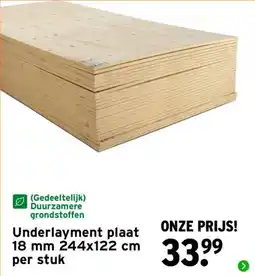 GAMMA Underlayment plaat aanbieding