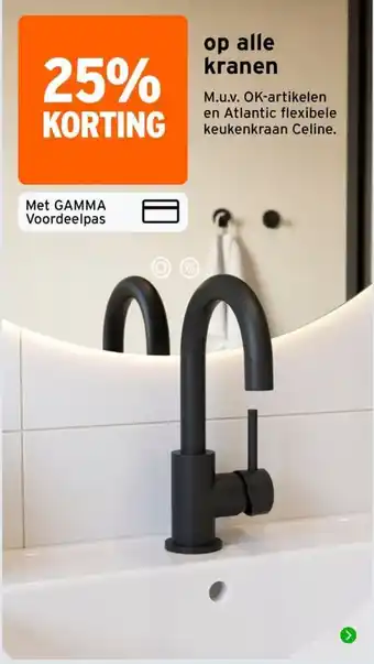 GAMMA gamma kranen aanbieding