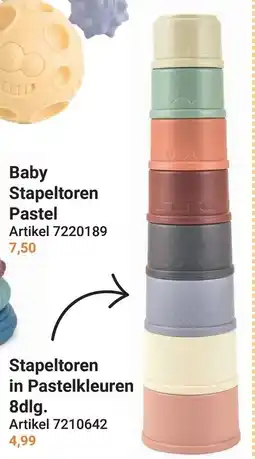 Lobbes Stapeltoren in Pastelkleuren aanbieding