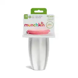 Etos Munckin Drinkbeker Miracle Sippy Cup Roestvrij Staal Roze 296 ML aanbieding