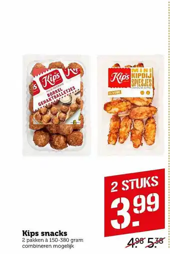 Coop Kips Snacks aanbieding