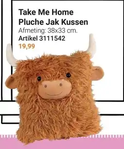 Lobbes Take Me Home Pluche Jak Kussen aanbieding