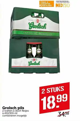 Coop Grolsch Pils aanbieding