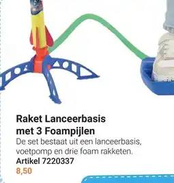 Lobbes Raket lanceerbasis met 3 foampijlen aanbieding