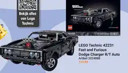 Lobbes LEGO Technic 42231 Fast and Furious Dodge Charger R/T Auto aanbieding