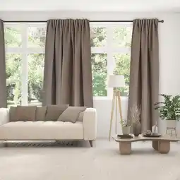 Action Kant-en-klaar bouclé gordijn - taupe aanbieding