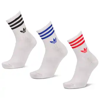 Foot Locker Adidas Mid Cut Crew 3 Pack Sokken Unisex - Wit - Maat 43-45 aanbieding