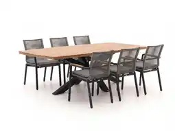 Kees Smit Bellagio Marudo/Induno Deens Ovaal 240cm dining tuinset 7-delig stapelbaar aanbieding