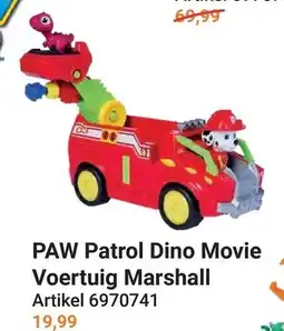 Lobbes Paw patrol dino movie voertuig marshall aanbieding